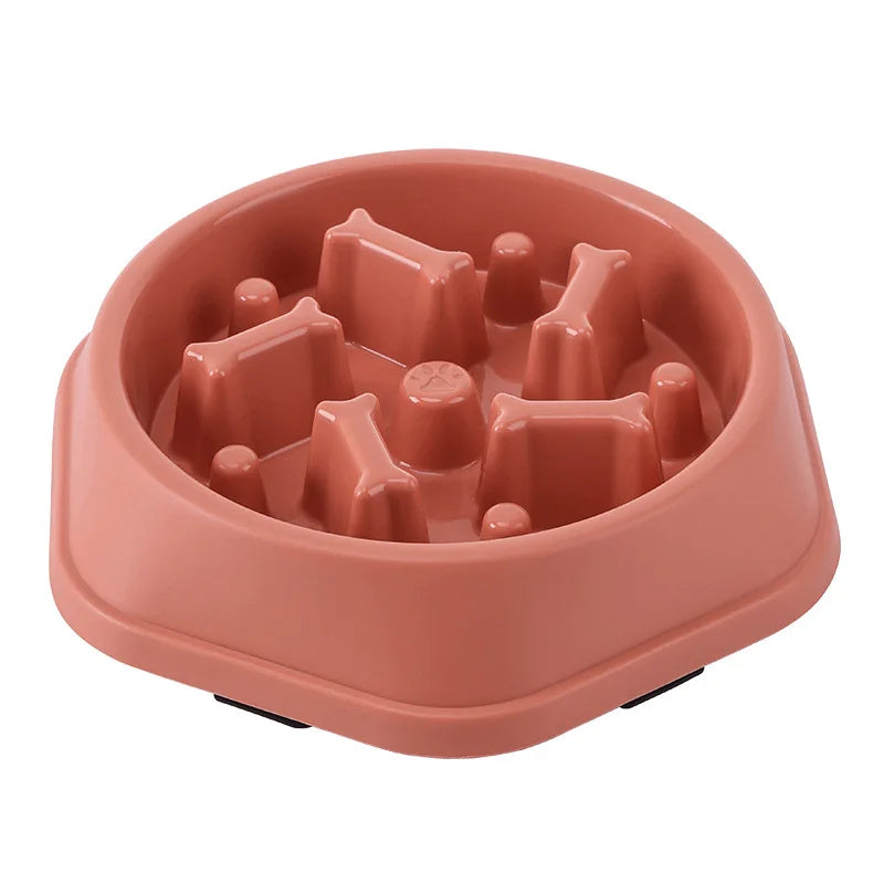 Paw Care USA anti-choking pet feeder bowl multiple colors slow feeding dog bowl in terracotta