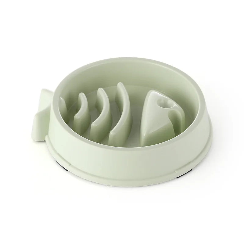 Paw Care USA anti-choking pet feeder bowl multiple colors in light green with slow feeding design