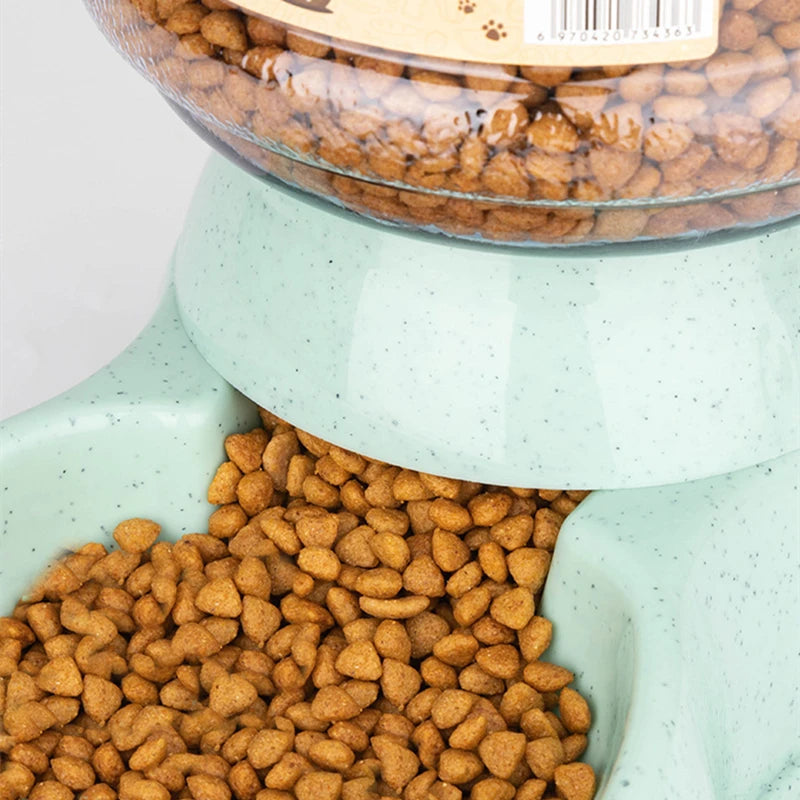 Paw Care USA automatic feeder with dry kibble dispensing showing best pet feeding station for small dogs