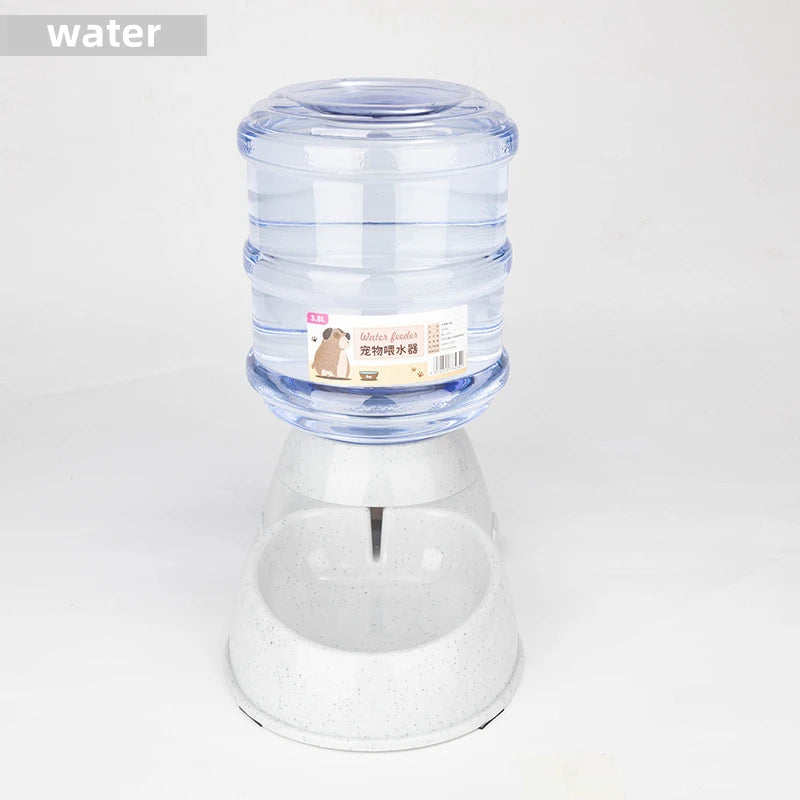 Paw Care USA best pet feeding station for small dogs with clear water dispenser and white base