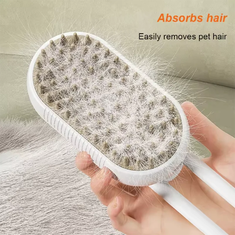 Paw Care USA best pet hairbrush Massage for Cats Dogs with soft bristles removing pet hair easily