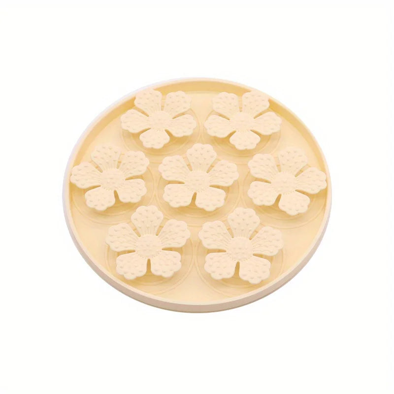 Paw Care USA pet slow feeding bowl for dogs with seven flower-shaped sections to slow eating